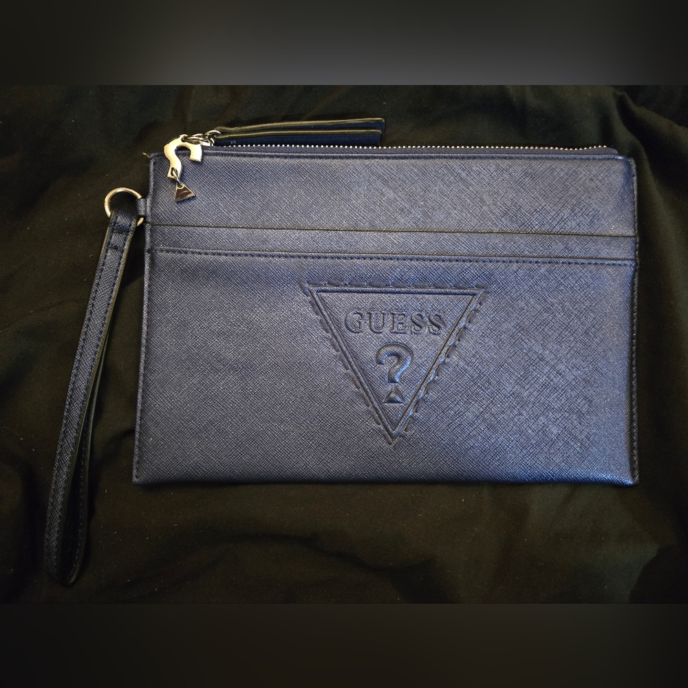 Guess Dark Blue Wristlet